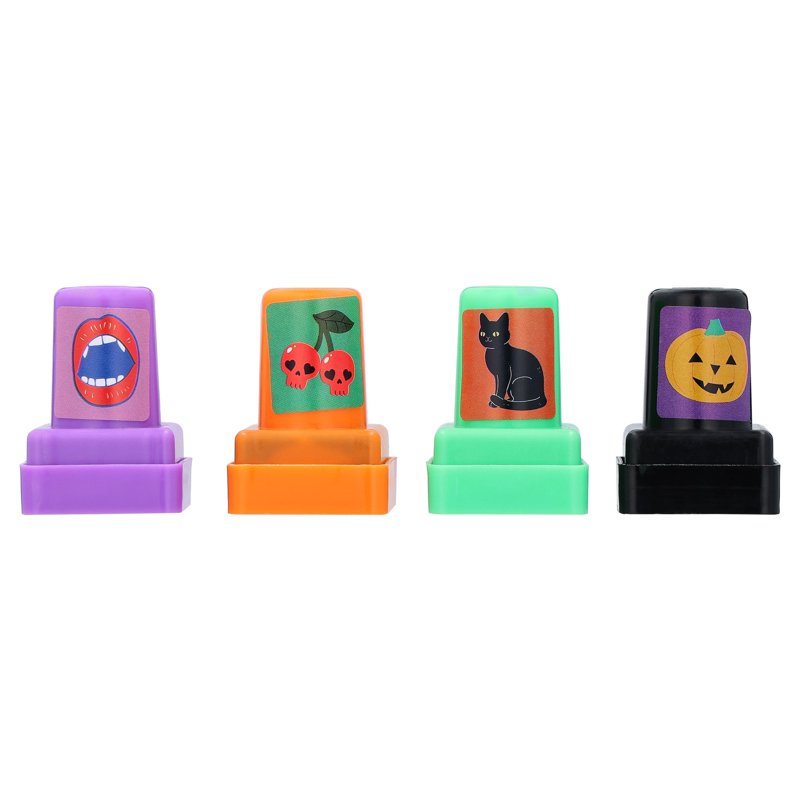 Halloween Stampers Party Favors Set - Multicolor, 12 Self-Inking Designs