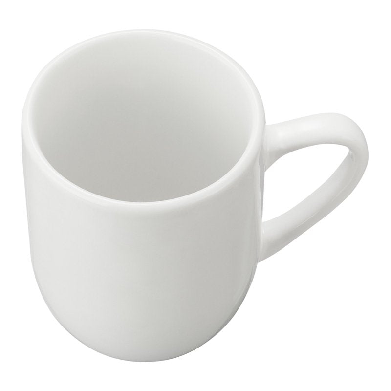 12 Oz Glazed White Stoneware Mug - 6 Pack