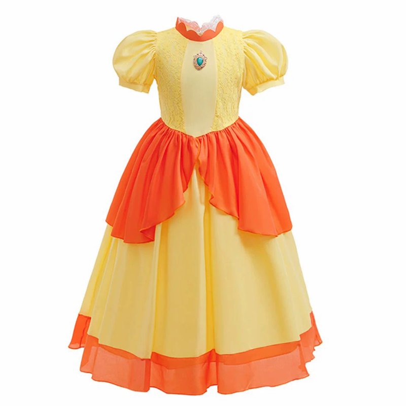 Yellow Princess Costume Dress for Girls with Accessories - 6X/7 Variation