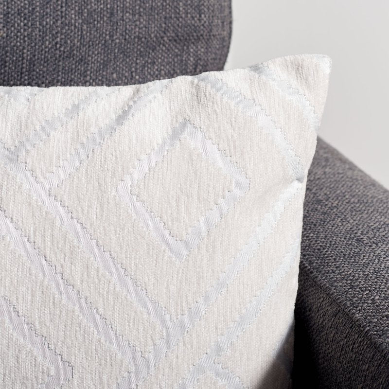 Safavieh Triska Diamond Pillow 12x20 Ivory - Contemporary Decor