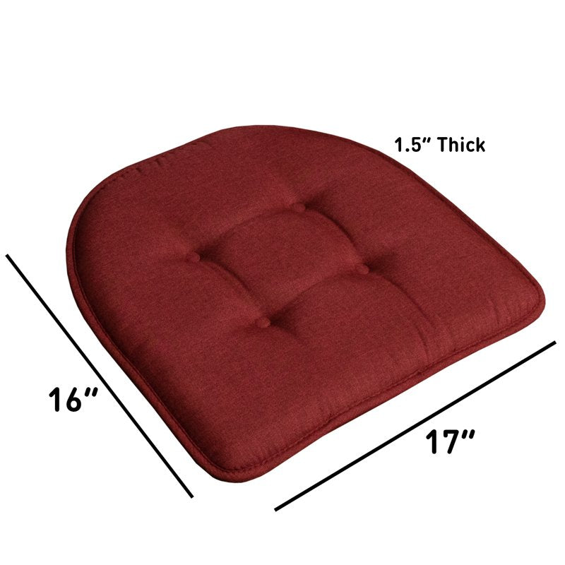 U-Shaped Memory Foam Chair Pad Cushion - 12 Pack, Wine