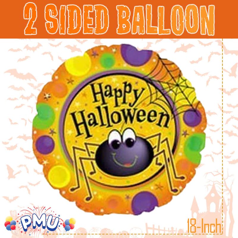 Halloween Spider Mylar Foil Balloon Pack of 5 - 18 Inch Party Decor