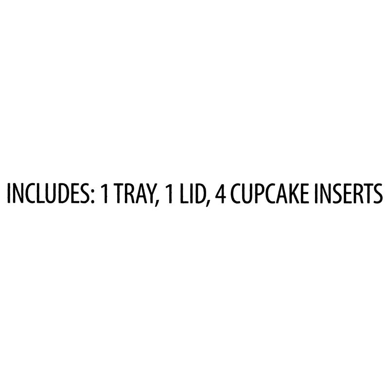 Cupcake Tray with Lid - 12.25" x 18" x 3.5", Holds 24 Cupcakes