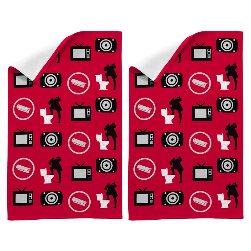 Skibidi Toilet 2-Pack Hand Towels - Fun Meme-Inspired Cotton Towels for Bathroom, Kitchen, Travel