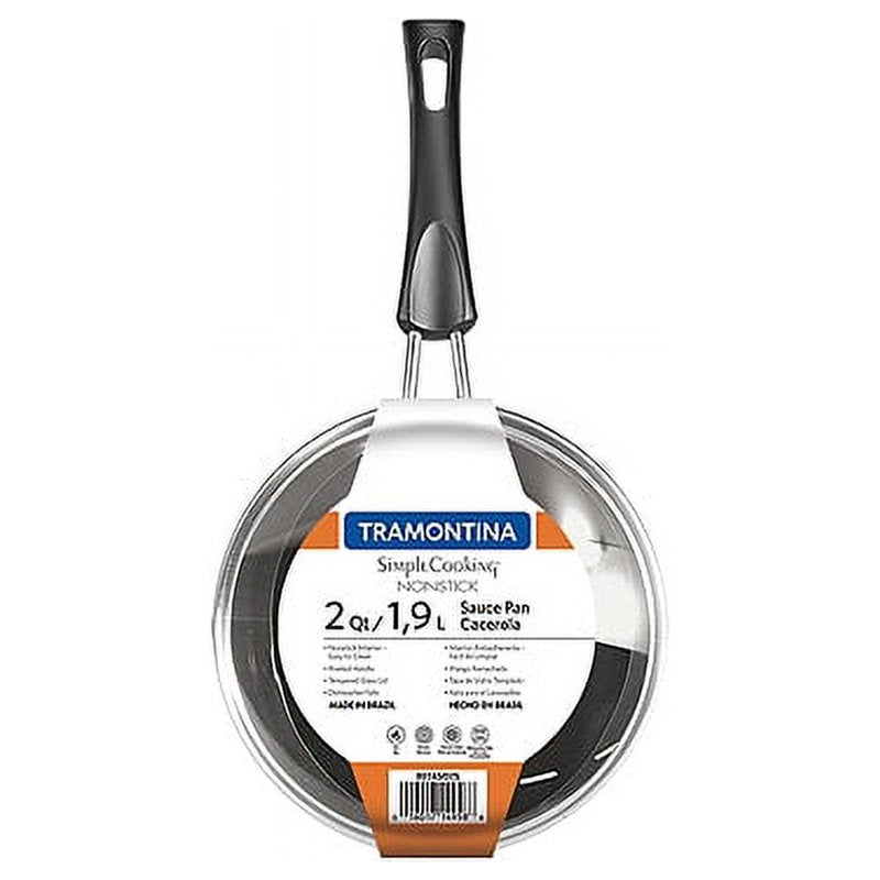 2 Quart Non-Stick Covered Saucepan - Champagne Color