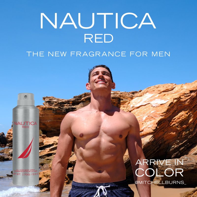 Color Red Masculine Deodorizing Body Spray - 5.9 oz