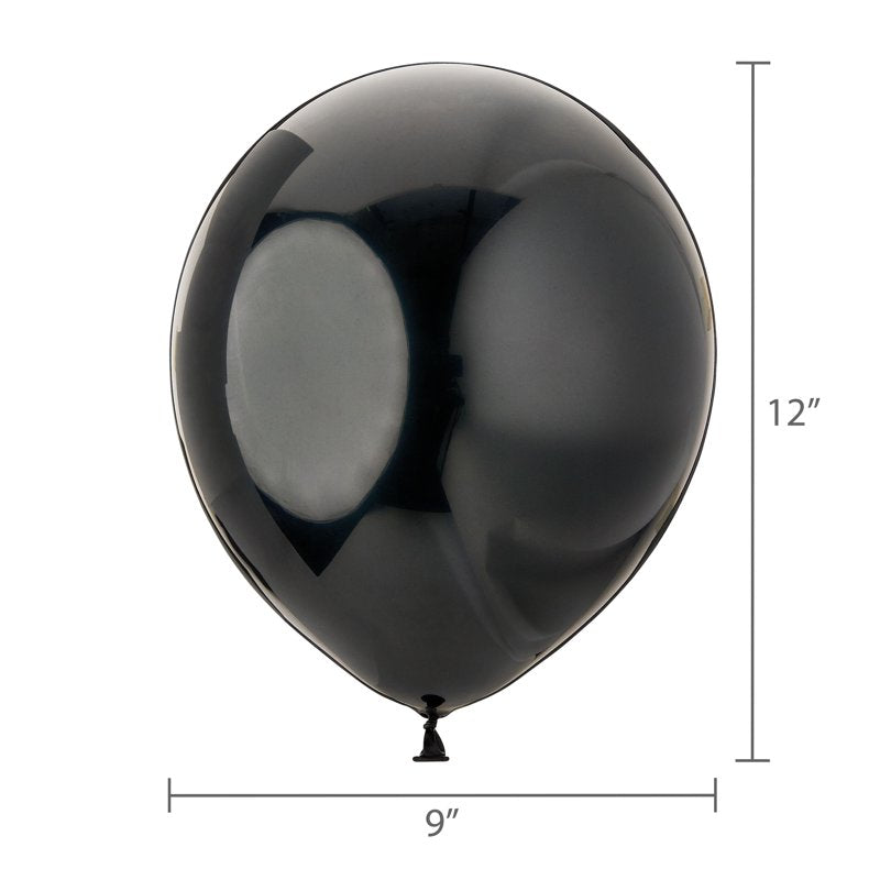 12-Inch Black Latex Balloons - 15 Pack for Party Decorations - Variation 6