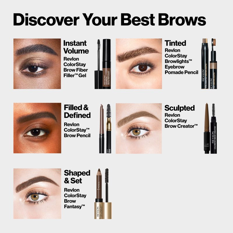 2-in-1 Waterproof Eyebrow Pencil and Powder Duo with Spoolie Brush