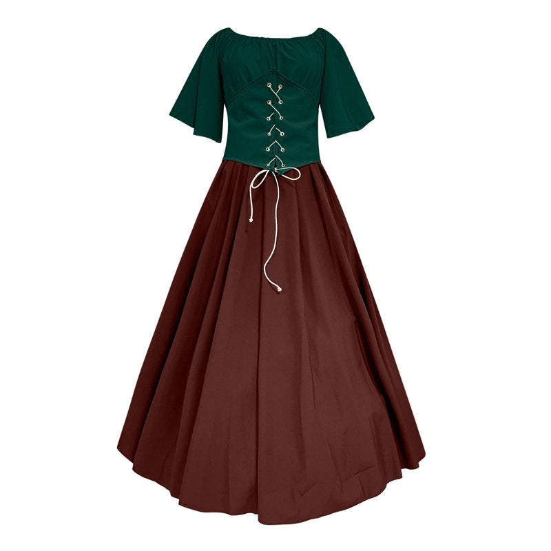 Medieval Renaissance Costume Dress for Women Plus Size Irish Traditional Gown