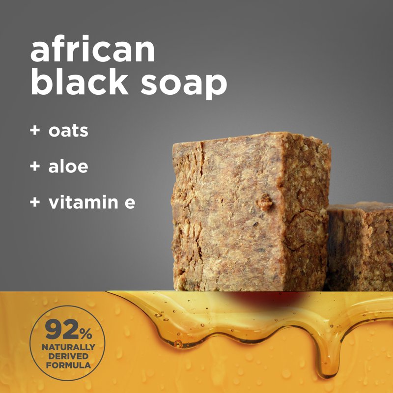 African Black Soap Body Wash for Melanin-Rich Skin - 18 oz