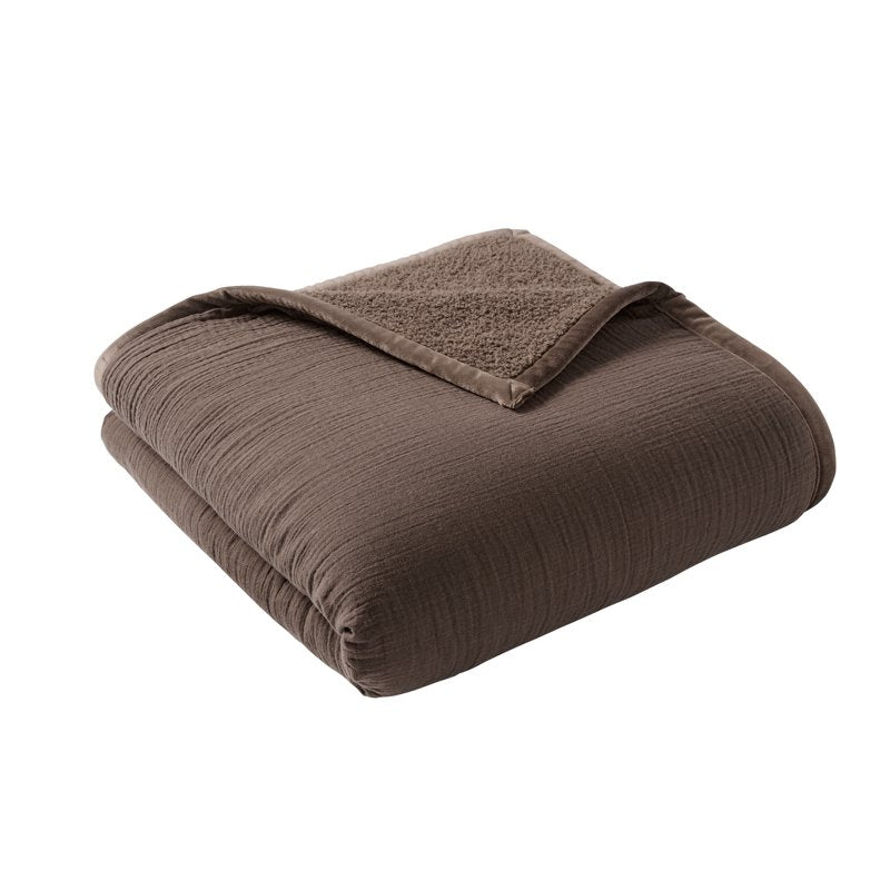 Oversized Reversible Couch Throw Blanket - Brown Basket | Soft & Cozy