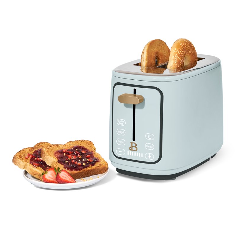 2-Slice Toaster with Touch-Activated Display - Hydrangea Blue
