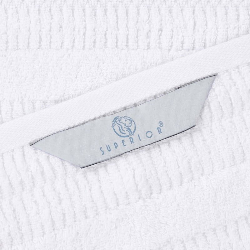 White Face Towel Set of 12 - Soft, Quick-Dry Cotton Washcloths - Superior Mika