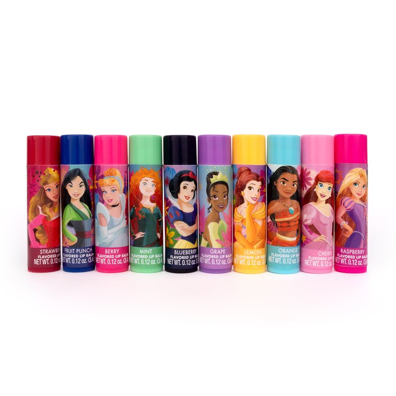 Princess Themed Assorted Flavored Lip Balm Set - 10 Piece Collection
