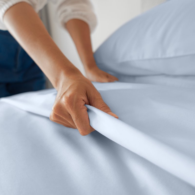 Martex Restore Cooling Bed Sheet Set Twin Blue - Breathable & Soft