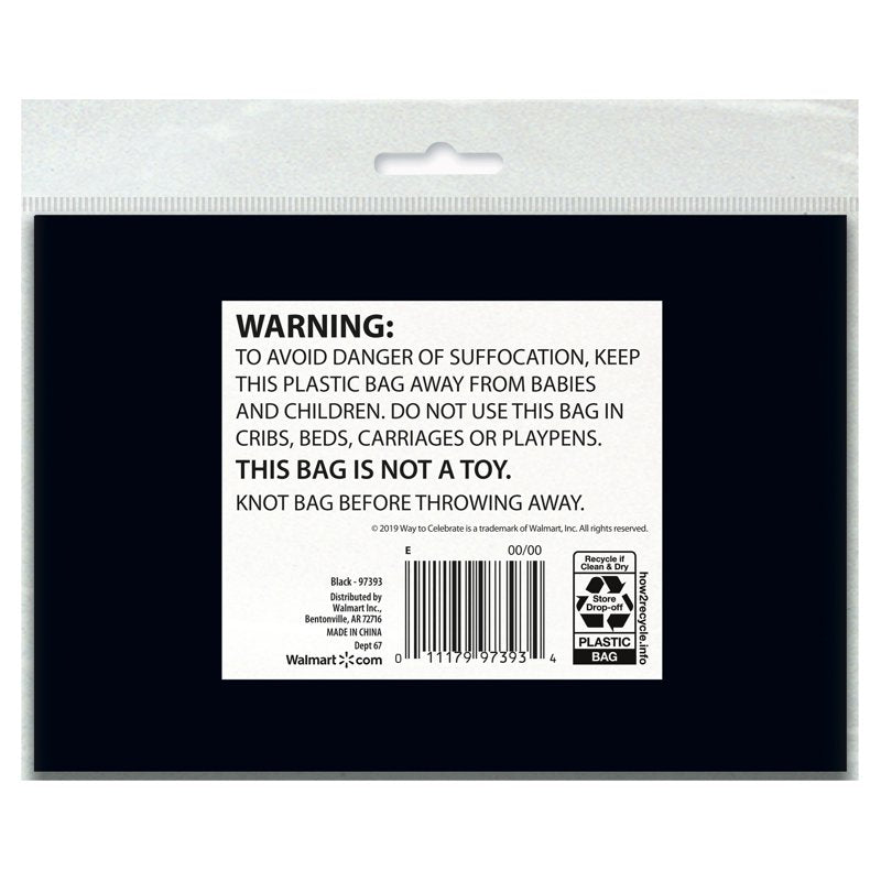 84IN Black Round Plastic Table Cover - Single Use