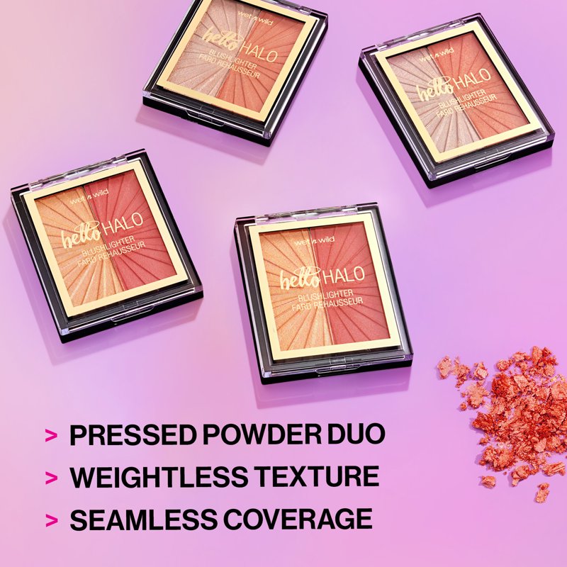 Blush and Highlighter Duo Powder - Buildable Radiant Glow Palette