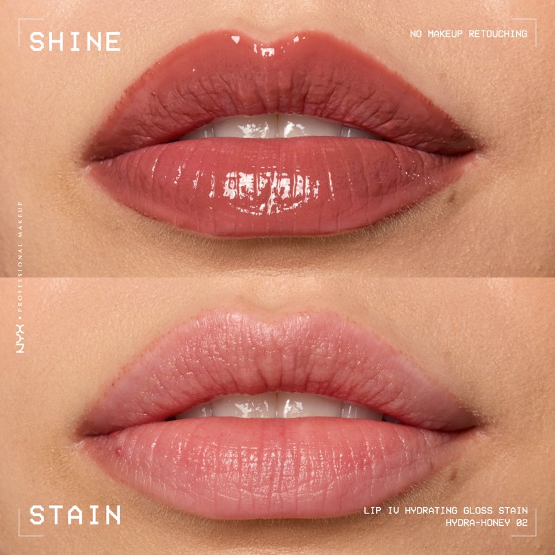Hydrating Lip Gloss Stain with Coconut Water - Long-Lasting Wet Shine Tint
