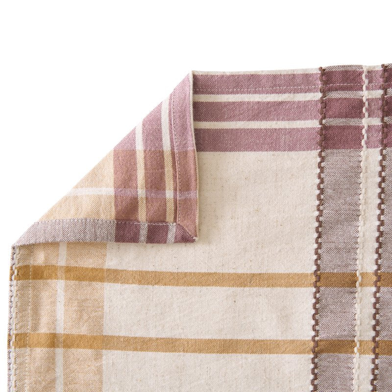 Plaid Cotton Linen Tablecloth - 60" x 102"