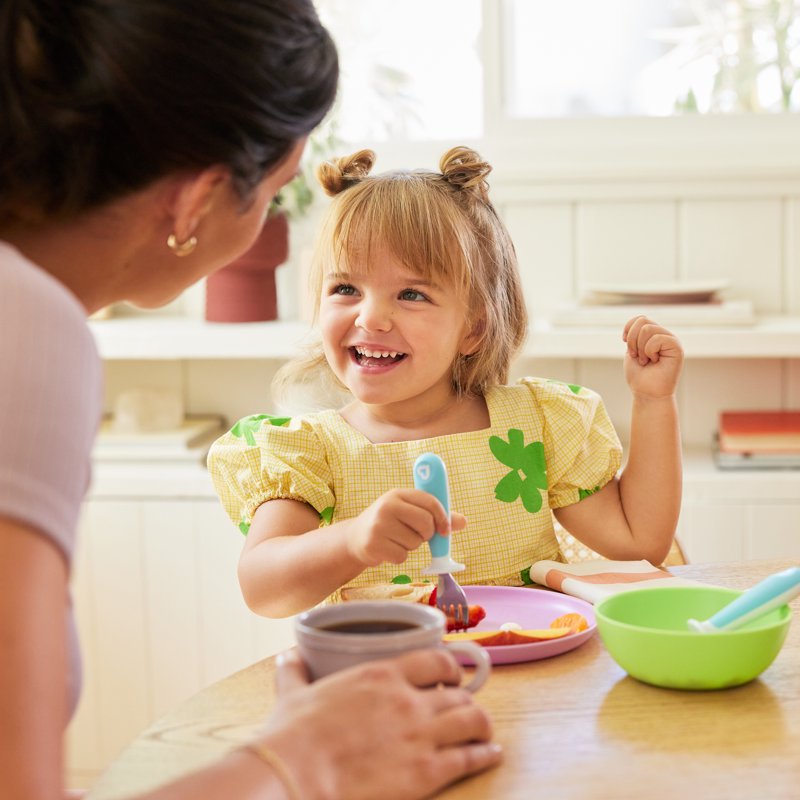 Toddler Fork and Spoon Utensil Set - Blue/Green - 4 Pack