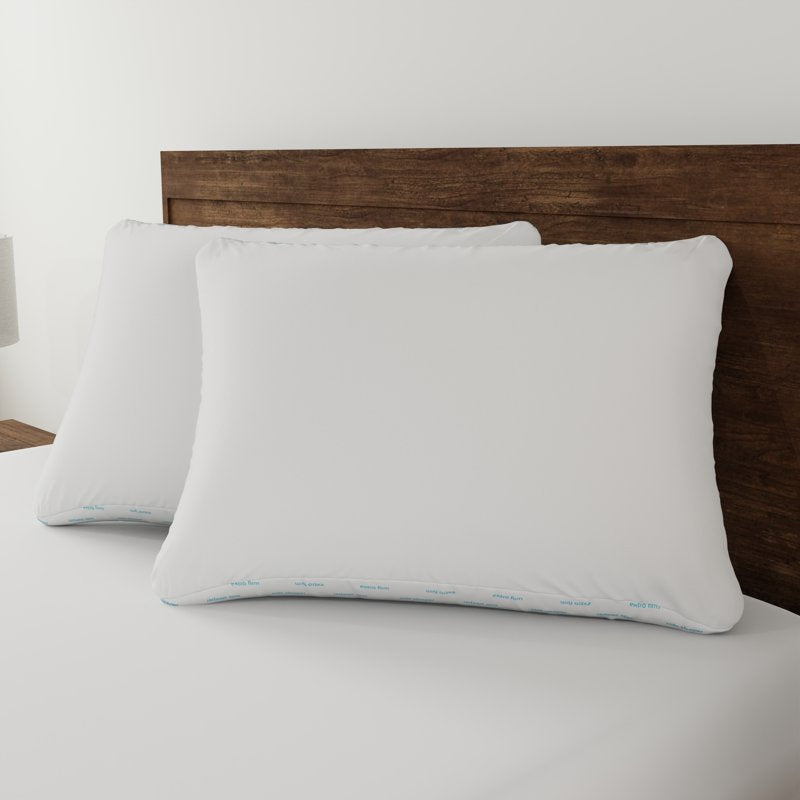 (2 Pack) Mainstays Back & Side Sleeper Bed Pillow - Standard/Queen, Extra Firm Support