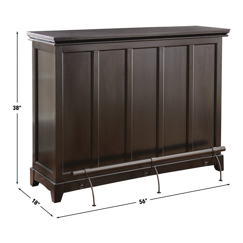 Garcia Modern Bar Cabinet - Counter Height, Black Finish
