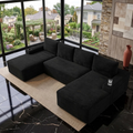 133.5" U-Shaped Modular Sectional Sofa with Chaise - Multiple Colors