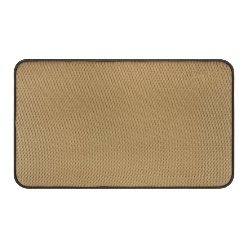 Cotton Memory Foam Bath Rug - Brown Basket, 20x34 Inches, Non-Slip