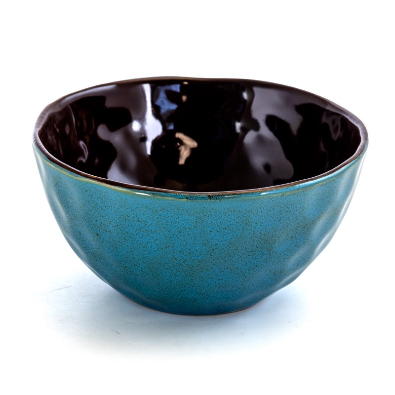Sea Glass 16-Piece Turquoise Stoneware Dinnerware Set