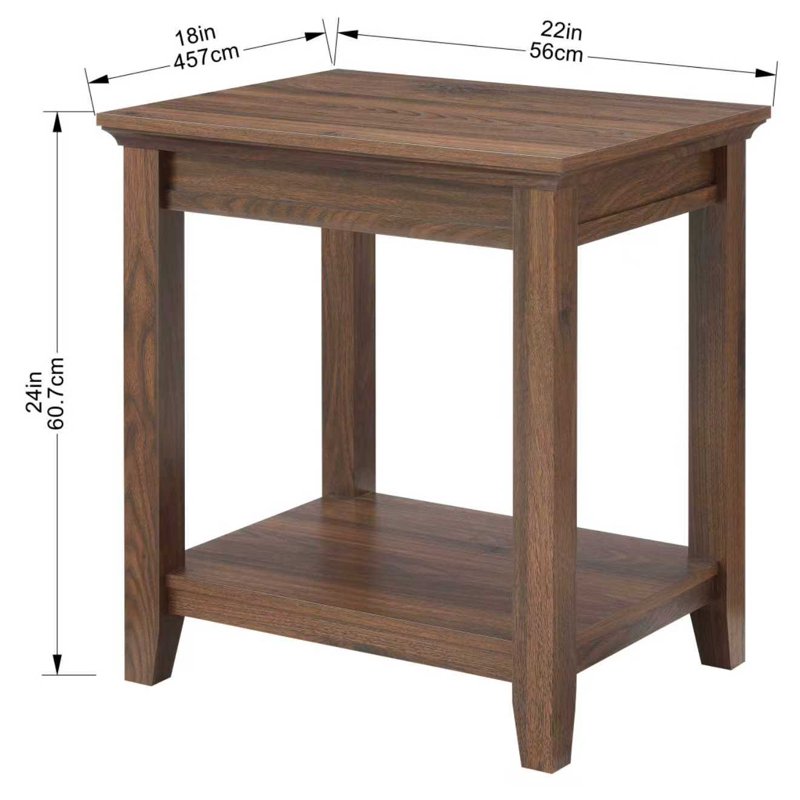 Compact Walnut Finish End Table - Model MSS636249972001