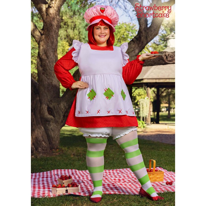 Plus Size Strawberry Shortcake Costume for Women 6X - Classic Dress & Accessories