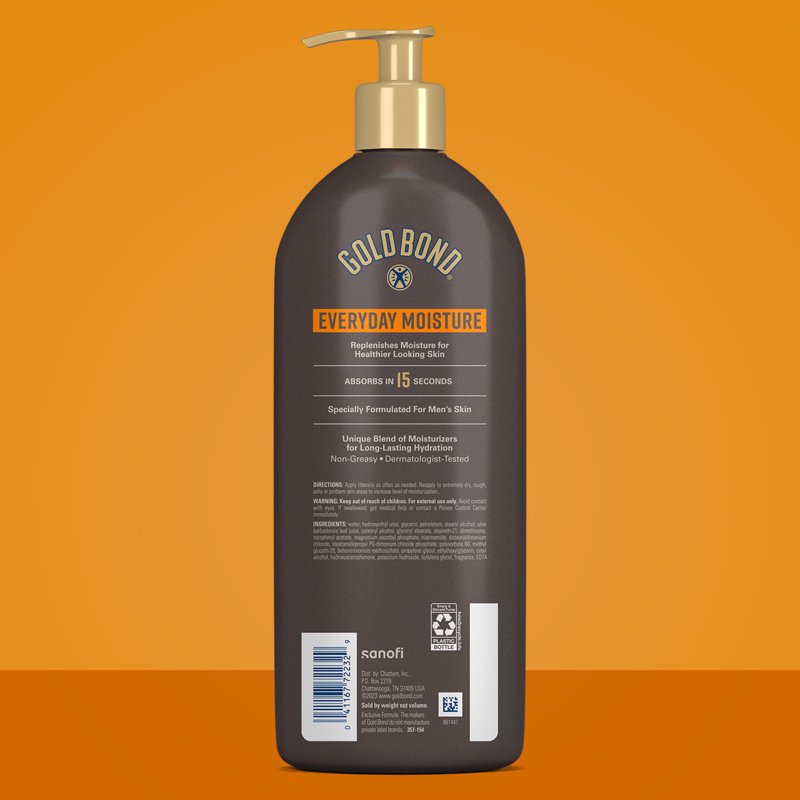 Men's Everyday Moisturizing Body and Hand Lotion for Dry Skin