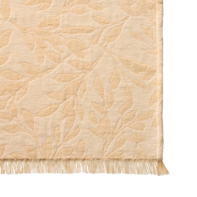 Better Homes & Gardens Woven Chenille Botanical Throw Blanket - UK Butter - 50x72 in