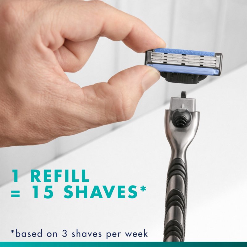 Mach3 Razor Blade Refills for Men - 15 Count