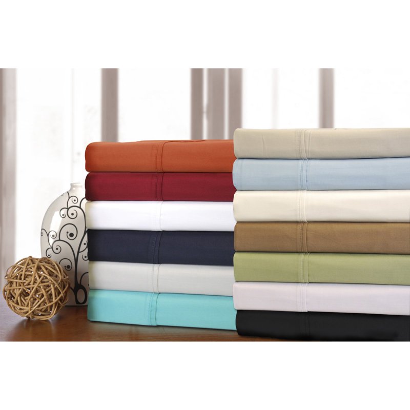 Superior Rochelle Egyptian Cotton Sheet Set Queen Tan - 300-Thread Count, Sateen Weave