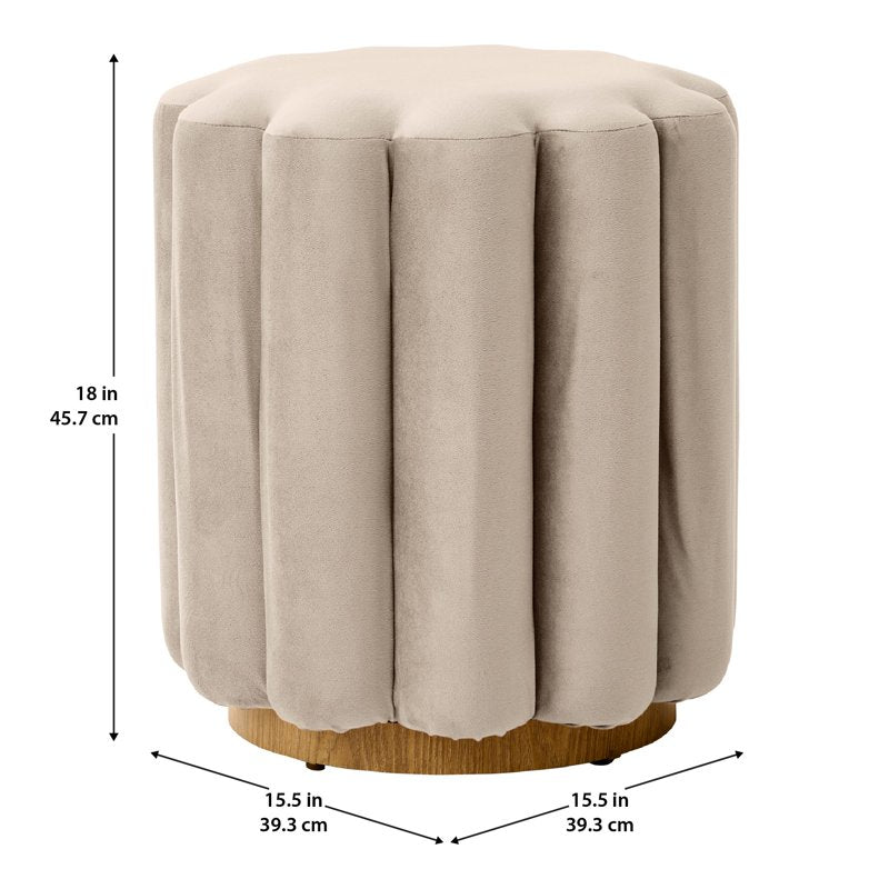 Lillian Velvet Tufted Ottoman - Multiple Colors Available