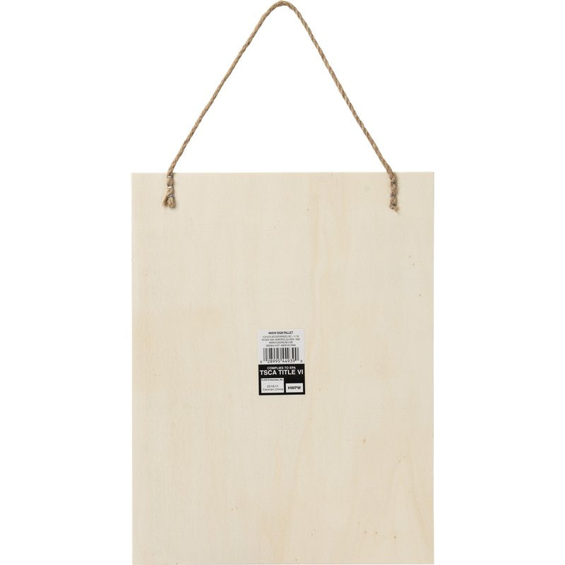Unpainted Wood Sign Plaque - Rectangle Pallet Surface for Crafts, 10.25" x 13.37"