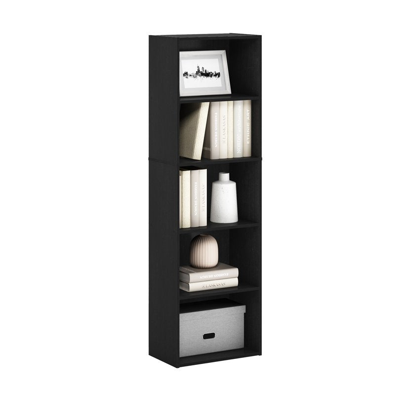 5-Tier Open Shelf Bookcase - Reversible Color Options