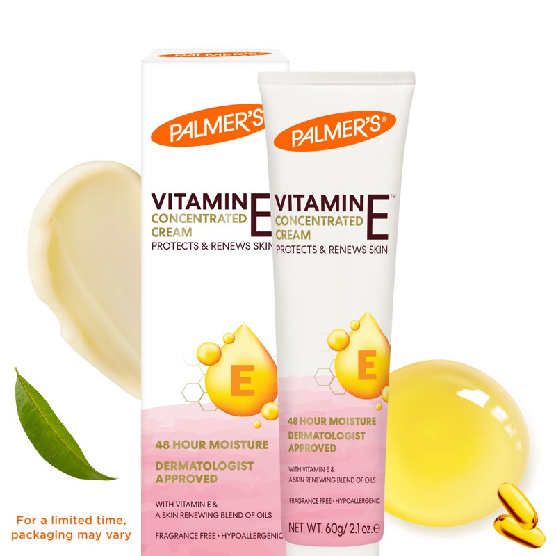 Natural Vitamin E Concentrated Cream for Dry Skin - Cocoa Butter Formula