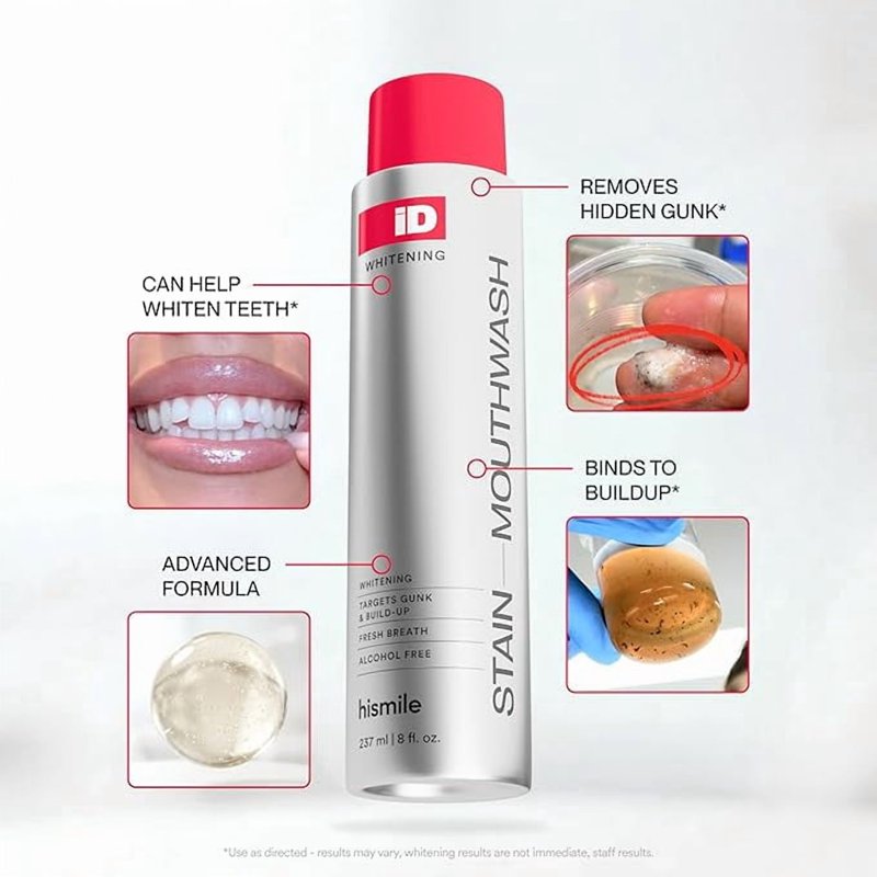 Stain Whitening Mouthwash with Hydrogen Peroxide and Essential Oils 237ml