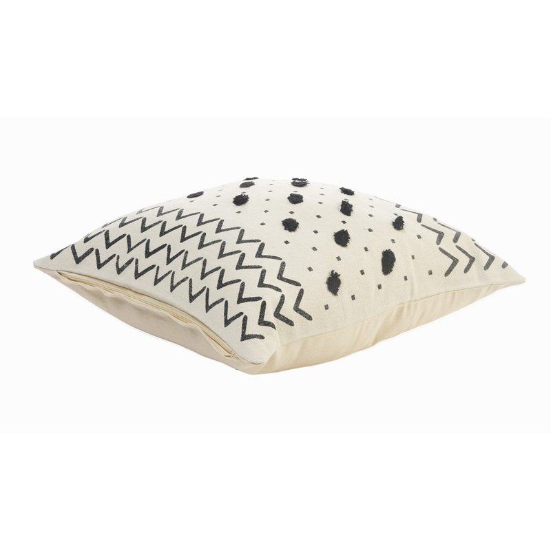 Distressed Handwoven Tribal Cotton Throw Pillow Set - 20 inch Brown & Black