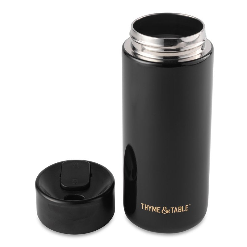 22 oz Stainless Steel Coffee Tumbler - Black Gloss