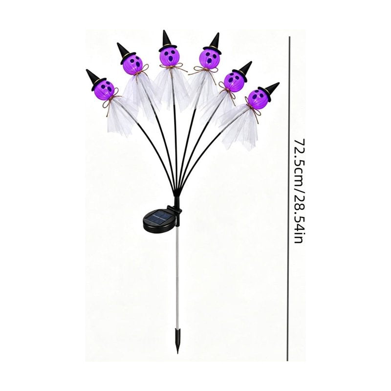 Solar Ghost Branch Yard Stake Lights - Purple LED Halloween Outdoor Decor - Variation 1#I