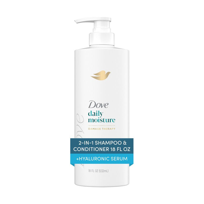 Dove Daily Moisture 2in1 Shampoo & Conditioner for Dry Hair, 18 Fl Oz