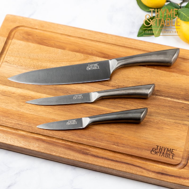 High Carbon Stainless Steel Chef's Knife Set - 3 Piece