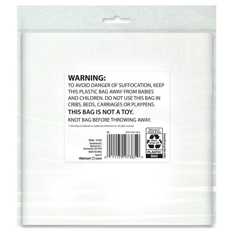 54" x 108" White Rectangular Plastic Table Covers - 6 Pack