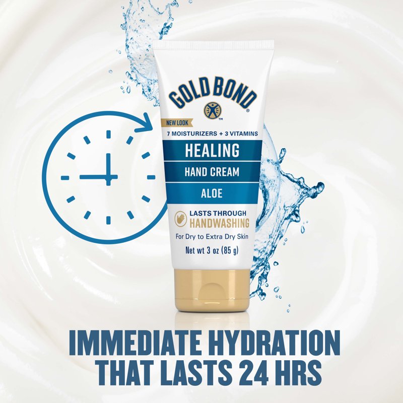 Healing Hand Cream with Aloe - 2 Pack, 3 oz. Intensive Moisturizing Lotion