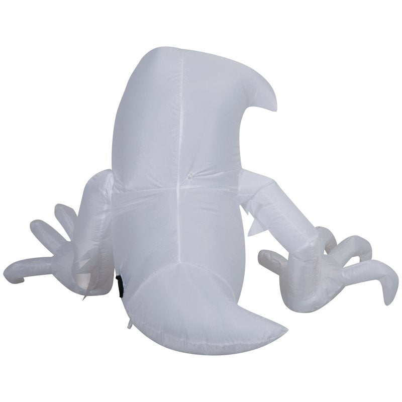 Halloween Ghost Crawler Airblown Yard Inflatable - 4' Spooky Creeping Ghost Decoration