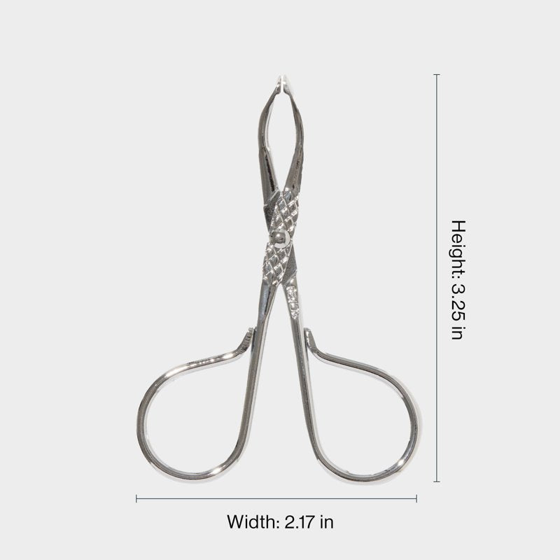 Stainless Steel Slanted Tip Tweezers with Scissor Handle - 3 Pack