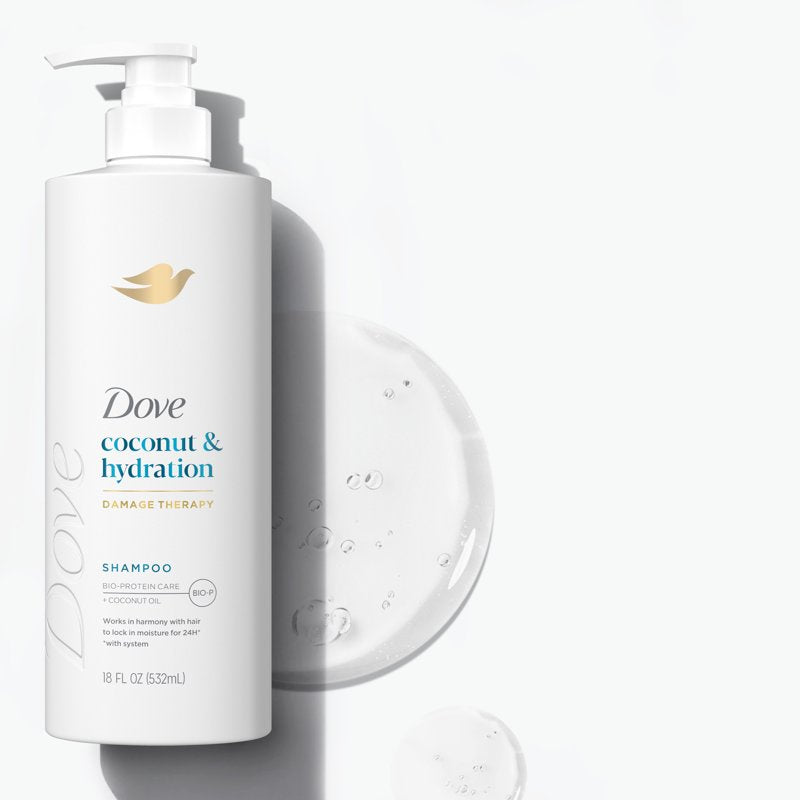 Coconut & Hydration Shampoo for Dry Hair with Bio-Protein Care, 18 Fl Oz